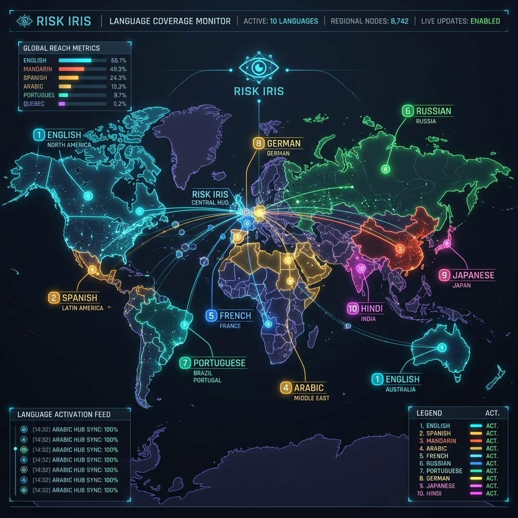 Language coverage map